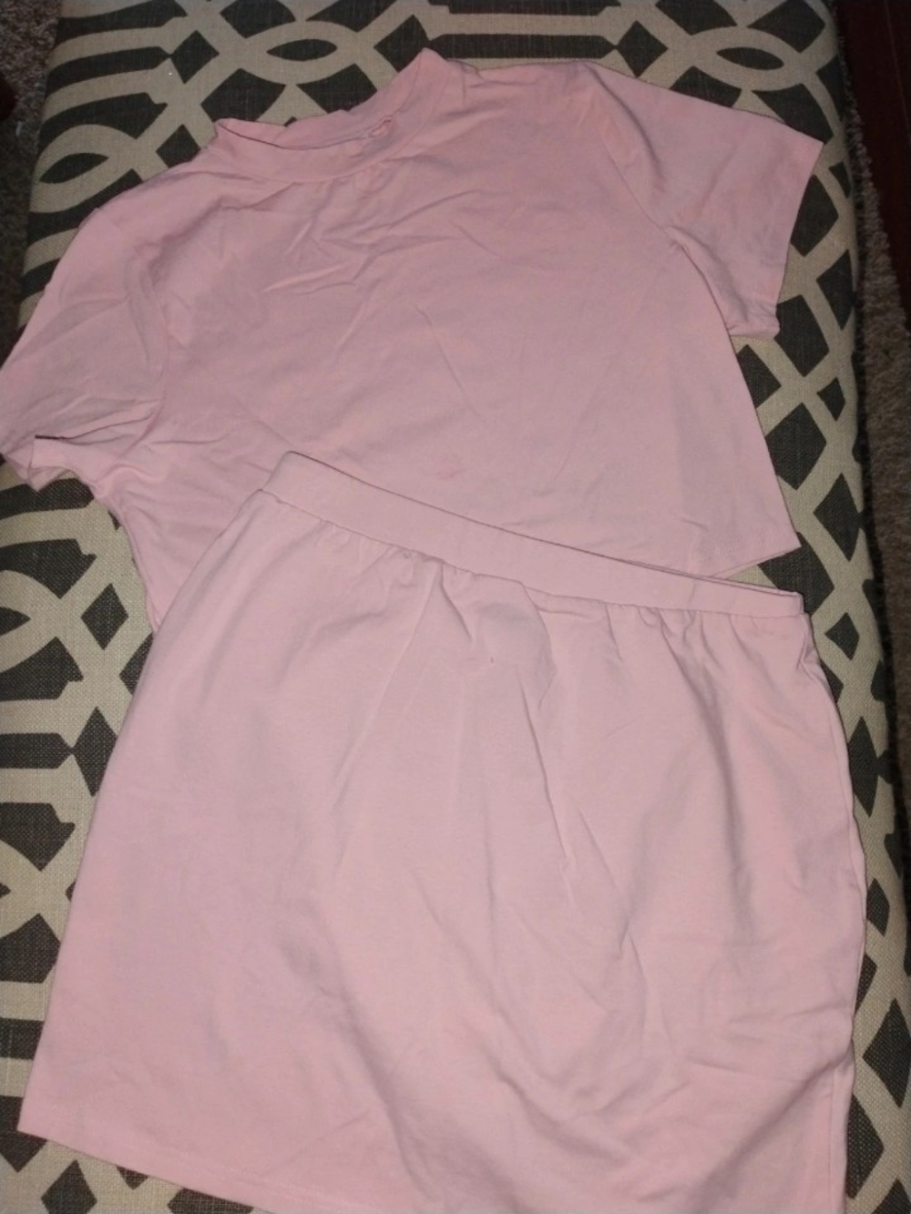 Women's Pink Cotton Stretchy Skirt - Soft Everyday Style
